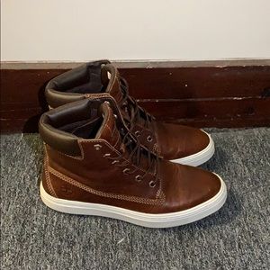 Leather timberland boots